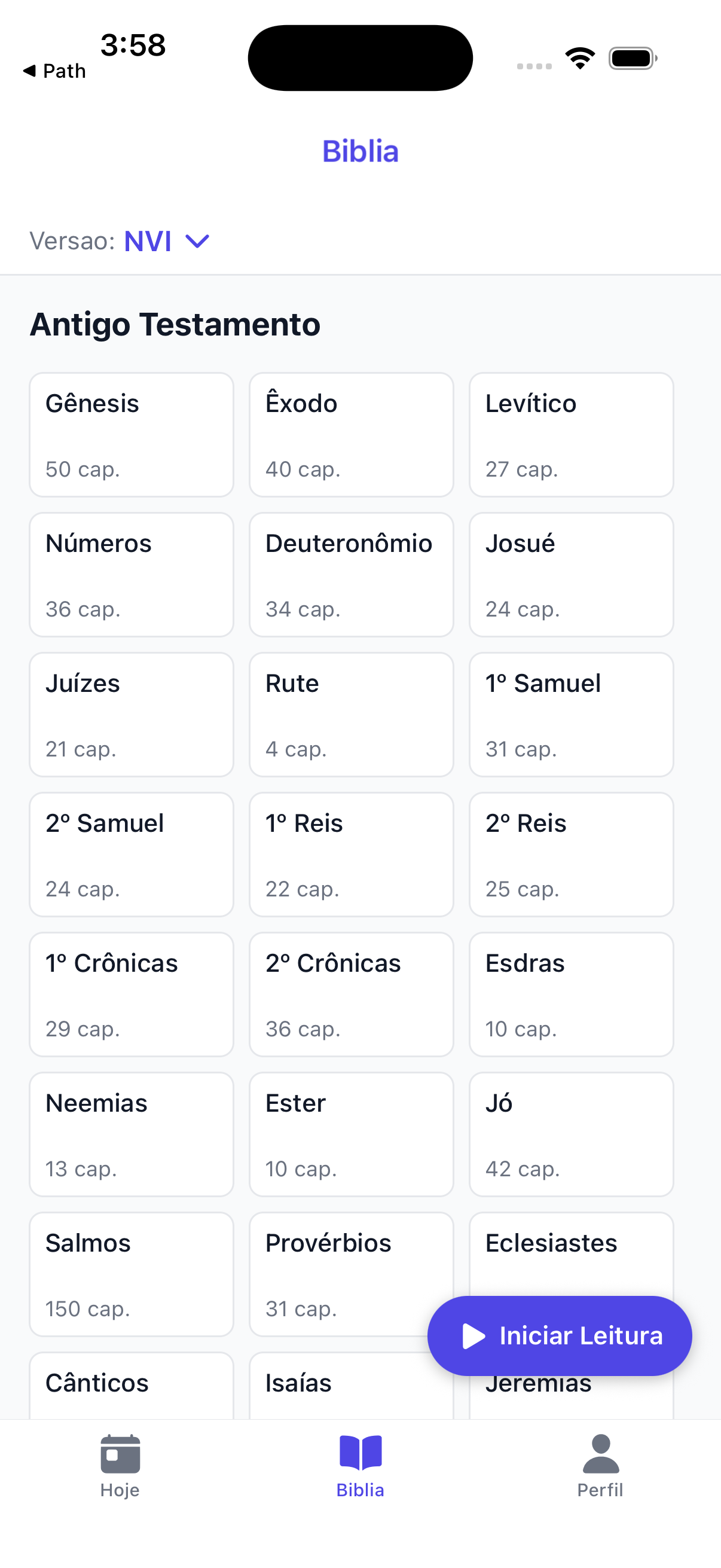 Leitura biblica com destaques e anotacoes