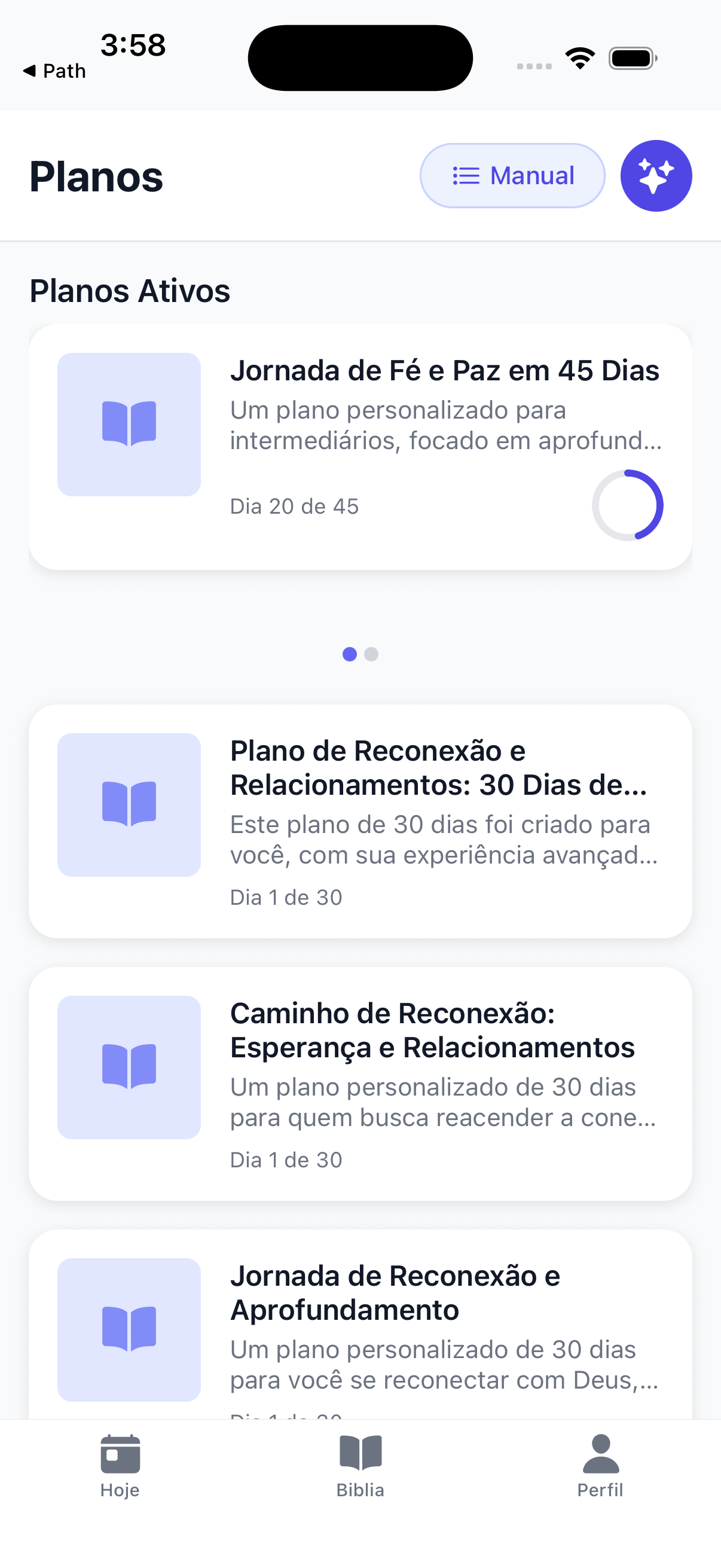 Plano de leitura personalizado pela IA